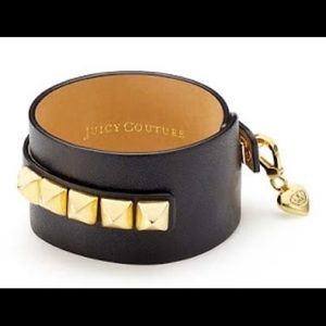 Juicy Couture Blue Leather Charm Cuff Bracelet